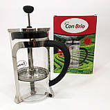 Зручний чайник для заварювання зі скла з ситом, Заварник скляний з пресом, Френч-прес для дому та офісу ZH-35, фото 4