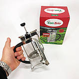 Зручний чайник для заварювання зі скла з ситом, Заварник скляний з пресом, Френч-прес для дому та офісу ZH-35, фото 10