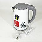 Чайники на підставці, Електричний безшумний чайник з автоматичним відключенням, Електрочайник сталь HJ-92, фото 3