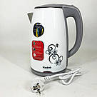 Чайники на підставці, Електричний безшумний чайник з автоматичним відключенням, Електрочайник сталь HJ-92, фото 6