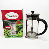 Заварний скляний чайник, Чайники для заварки, Френч-прес з силіконовим кільцем, Френчпрес для кави YO-87, фото 2