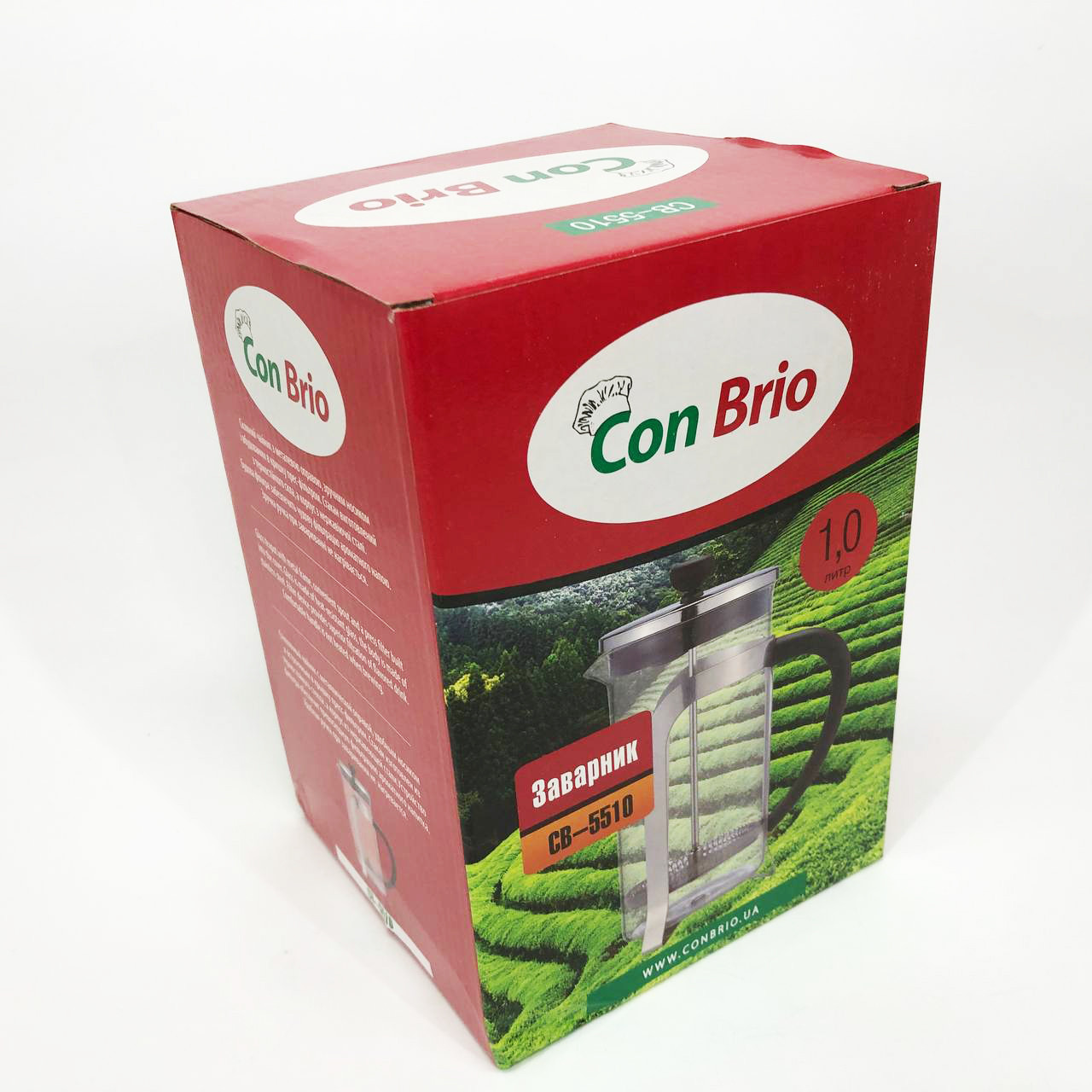 Заварний скляний чайник, Чайники для заварки, Френч-прес з силіконовим кільцем, Френчпрес для кави YO-87, фото 1