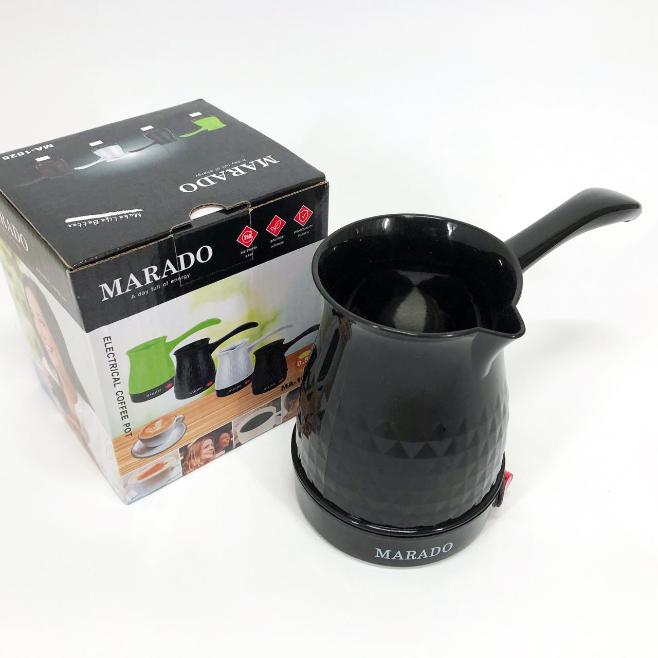 Турка 500 мл Marado MA-1625, Електротурка при закипанні, Електро турка Електрична кавоварка IQ-84, фото 1