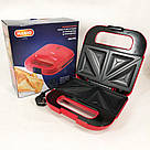 Електрична сендвічниця-бутербродниця, Бутербродниця гриль сендвічниця, Бутербродниця гриль NM-77, фото 2