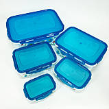 Набір контейнерів UNIQUE UN-1514 5шт. Колір: блакитний AS-48, фото 10