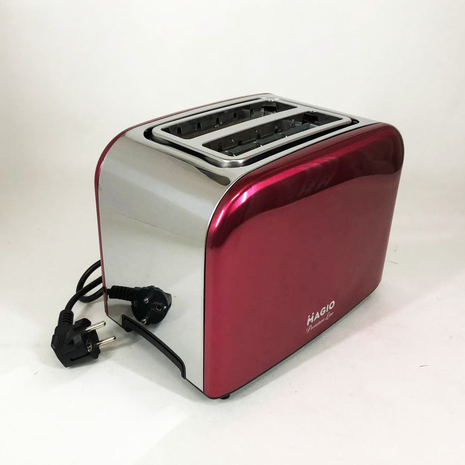 Тостер на 2 скибочки з терморегулятором Magio MG-286, Тостер подвійний для замороженого хліба LB-14, фото 1