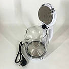 Електрочайник скляний з підсвічуванням стильний, Стильний чайник з підсвічуванням QU-64, фото 4