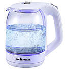 Якісні електрочайник SeaBreeze, Вишуканий чайник, Скляний електрочайник з вбудованим підсвічуванням HB-68, фото 6