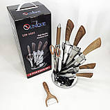 Кухонні ножі для готування UNIQUE UN-1833, Професійні ножі для домашньої кухні Сучасні кухонні NC-68, фото 4