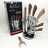 Кухонні ножі для готування UNIQUE UN-1833, Професійні ножі для домашньої кухні Сучасні кухонні NC-68, фото 3