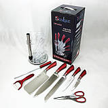 Набір ножів кухонні ножі кухарські набір UNIQUE UN-1832 9 шт, Сталеві кухонні ножі CV-23, фото 4