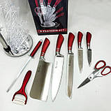 Набір ножів кухонні ножі кухарські набір UNIQUE UN-1832 9 шт, Сталеві кухонні ножі CV-23, фото 3