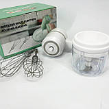 Міксер для приготування тіста і кремів, Міксер з насадкою для крему побутовий кухонний KR-89, фото 3