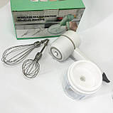 Міксер для приготування тіста і кремів, Міксер з насадкою для крему побутовий кухонний KR-89, фото 5