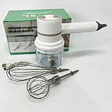 Міксер для приготування тіста і кремів, Міксер з насадкою для крему побутовий кухонний KR-89, фото 6