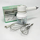 Міксер для приготування тіста і кремів, Міксер з насадкою для крему побутовий кухонний KR-89, фото 8