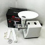 Електрична м'ясорубка з насадкою-кеббе, М'ясорубка з функцією овочерізки 'ясорубки для ковбасок PK-62, фото 4