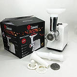 Електрична м'ясорубка з насадкою-кеббе, М'ясорубка з функцією овочерізки 'ясорубки для ковбасок PK-62, фото 8