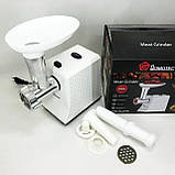 Електрична м'ясорубка з насадкою-кеббе, М'ясорубка з функцією овочерізки 'ясорубки для ковбасок PK-62, фото 10