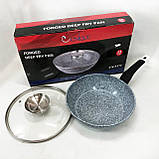 Алюмінієва каструля-сковорода, Сковорода для любителів готувати, Сковороди для індукції ZK-96, фото 8
