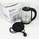 Зручний електричний чайник для кухні Suntera, Електрочайник для дому красивий, Гарний скляний чайник CF-31, фото 5