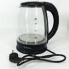 Тихий побутовий чайник Suntera EKB-322B 1500 Вт 1.8 Л, Чайник скляний з підсвічуванням CE-39, фото 8