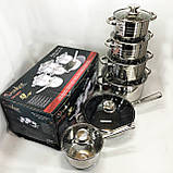 Набір каструль преміум UNIQUE UN-5037 12шт, Набір якісних каструль хорошої якості CJ-54, фото 2