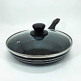 Сковорода кухонна для кухні UNIQUE, Практична сковорідка, Сковорода з алюмінієвим корпусом HL-83, фото 2