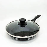 Сковорода кухонна для кухні UNIQUE, Практична сковорідка, Сковорода з алюмінієвим корпусом HL-83, фото 3