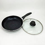 Сковорода кухонна для кухні UNIQUE, Практична сковорідка, Сковорода з алюмінієвим корпусом HL-83, фото 4