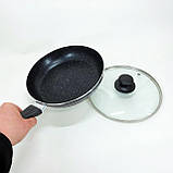 Сковорода кухонна для кухні UNIQUE, Практична сковорідка, Сковорода з алюмінієвим корпусом HL-83, фото 5