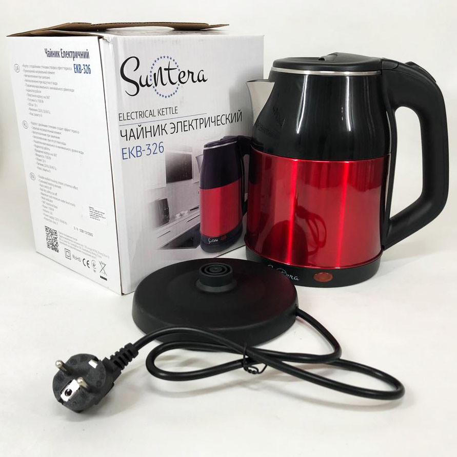 Електрочайник побутовий з індикатором роботи Suntera, Електрочайник з індикатором включення VZ-76, фото 1