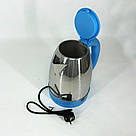 Потужний електричний чайник для дому, Чайники металеві з нержавіючої сталі, Стильний електричний чайник ZW-37, фото 2