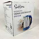 Потужний електричний чайник для дому, Чайники металеві з нержавіючої сталі, Стильний електричний чайник ZW-37, фото 6