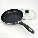 Сковорода якісна гриль UNIQUE UN-5165 26 см, Сковорода з антипригарним покриттям для газової плити PX-88, фото 5