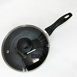 Сковорода фірмова UNIQUE, Легка сковорода для повсякденного використання якісна гриль DR-97, фото 3