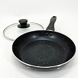 Сковорода фірмова UNIQUE, Легка сковорода для повсякденного використання якісна гриль DR-97, фото 8