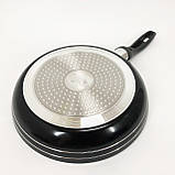 Глибока сковорода для індукційної плити UNIQUE UN-5154 24 см, Сковорода з антипригарним покриттям WL-38, фото 2