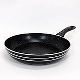 Сковорода для запікання в духовці UNIQUE, Сковорода якісна зручна на кухню Глибока для кухні MQ-65, фото 5