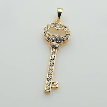 XUPING Кулон Позолота 18к з білими цирконами Висота 4.3см, Ширина 1.3см