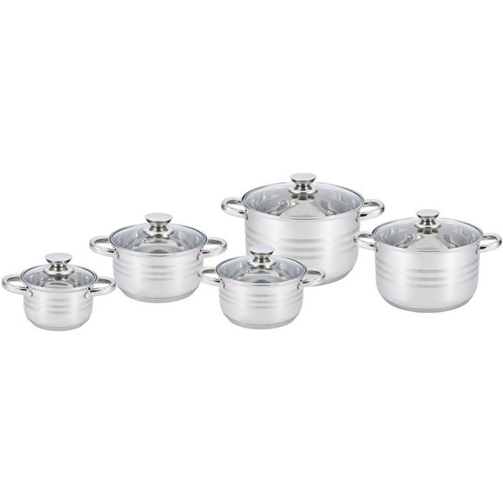 Комплект металевих каструль UNIQUE, Набір каструль для електронної плити Набір високих SA-66, фото 1