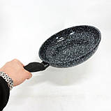 Кована алюмінієва сковорода UNIQUE, Сковорода алюмінієва з антипригарним покриттям CF-23, фото 2