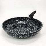 Кована алюмінієва сковорода UNIQUE, Сковорода алюмінієва з антипригарним покриттям CF-23, фото 6