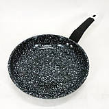Кована алюмінієва сковорода UNIQUE, Сковорода алюмінієва з антипригарним покриттям CF-23, фото 9