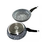 Надійна сковорода для дому Unique UN-5103-22 22 см, Сковорода для індукційного приготування PA-14, фото 4