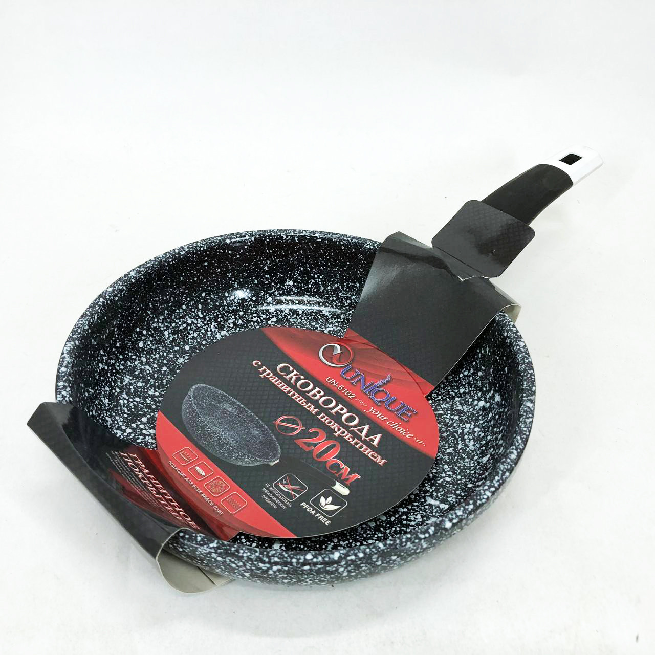 Сковорода антипригарна індукційна, Сковорода з антипригарним покриттям для газової плити MD-28, фото 1