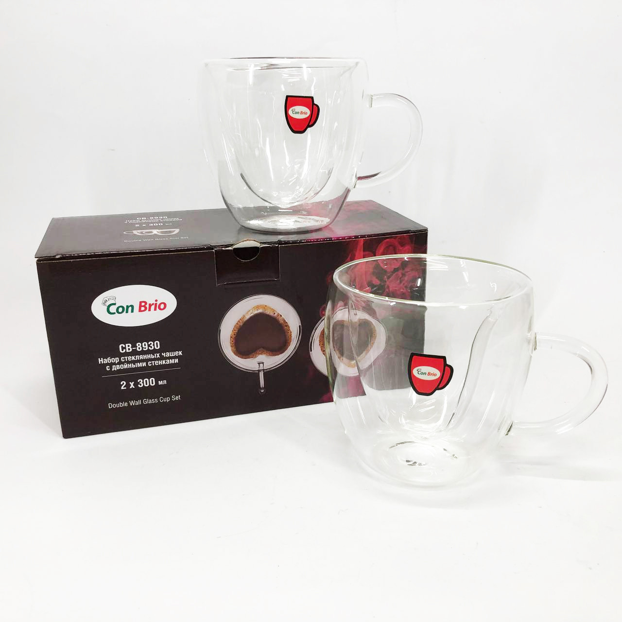 Ексклюзивна чашка з подвійними стінками Con, Склянки для чаю подвійні, Чашка з подвійним дном HQ-58, фото 1