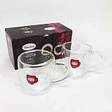 Скляні чайні чашки з подвійними стінками, Склянка з подвійним дном для кафе, Подвійна склянка для кави VM-36, фото 3