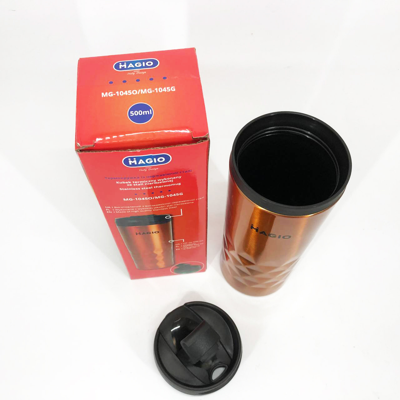 Гарячий термос для чаю, Стильний компактний термос, Термочашки для гарячих напоїв YC-21, фото 1