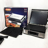 Притискний гриль для булочок і сендвічів Magio MG-356 2400 Вт, Складаний електричний гриль притискний MT-60, фото 6